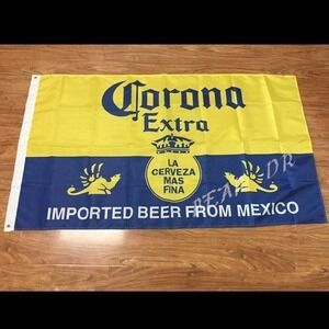 Corona Extra Flag Banner Imported‎ Beer From Mexico Man Cave Bar Decor 5'x3' New